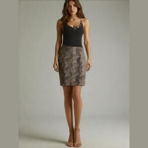 Talbots Snakeskin Pattern Skirt Size 8